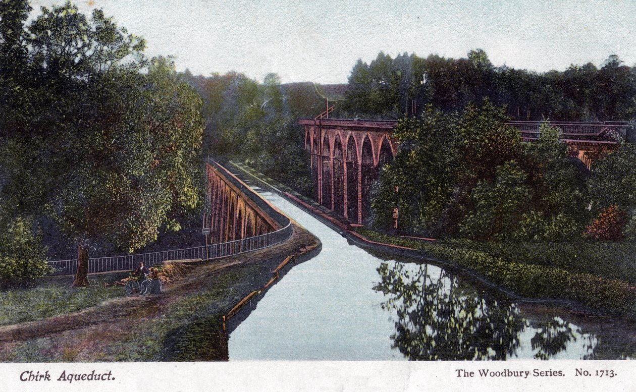 Chirk Aquaduct, Chirk, Wrexham, Wales, 1905 door Walter Bentley Woodbury
