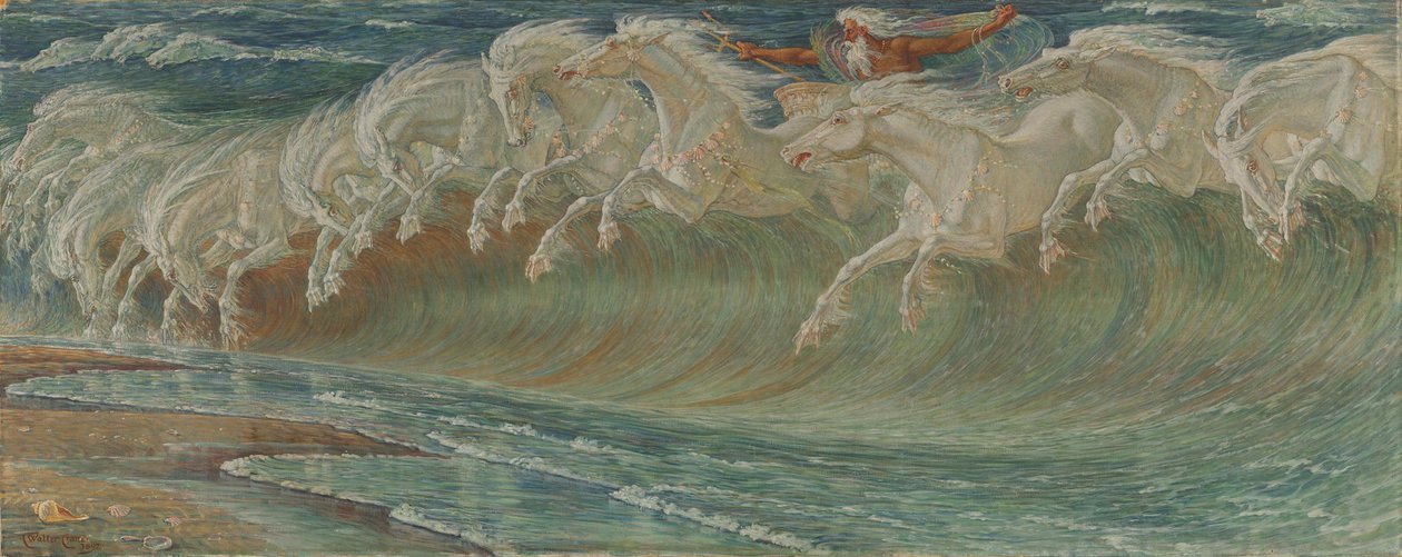 De paarden van Neptunus door Walter Crane