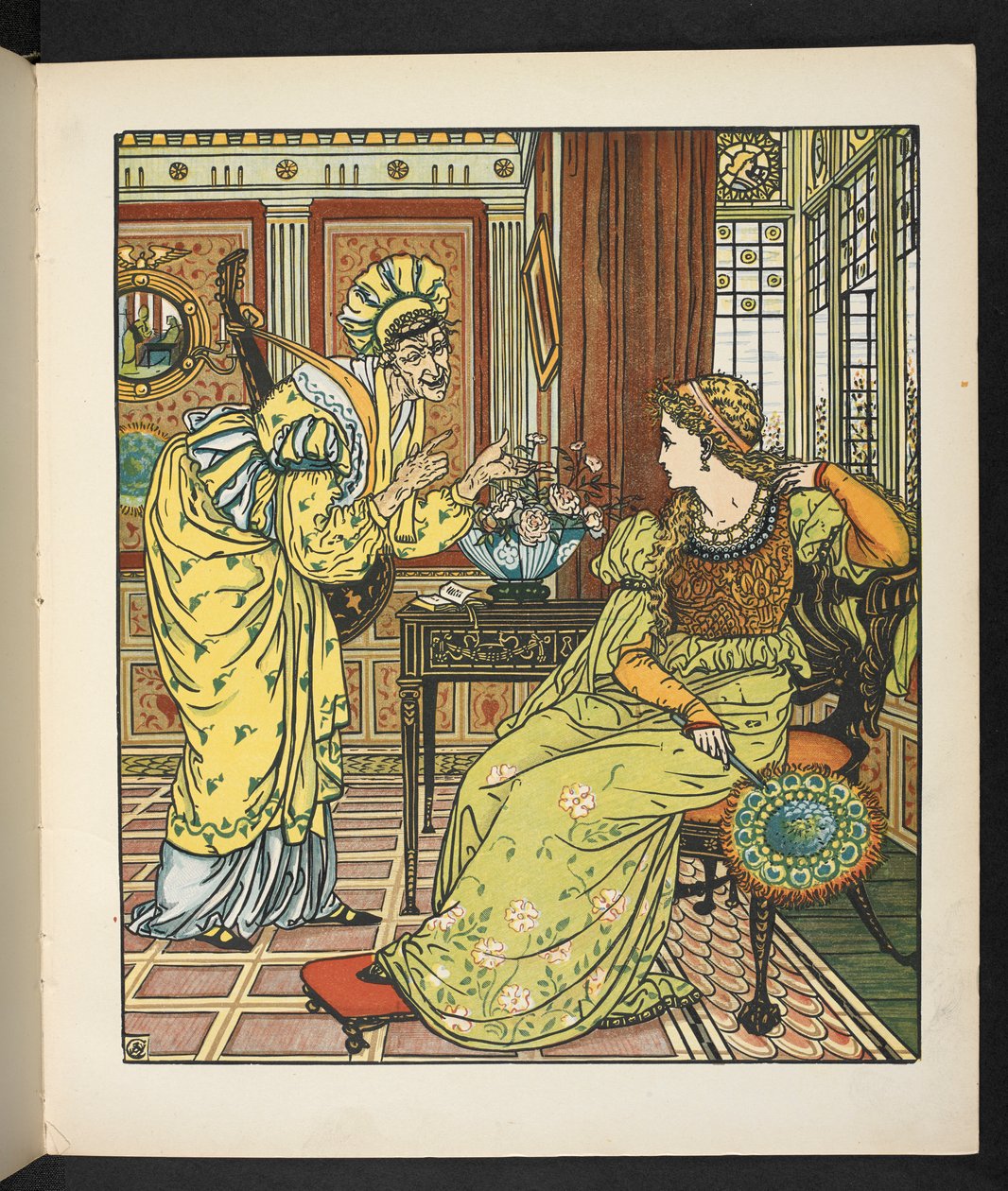 Illustratie voor het verhaal Prinses Belle étoile. door Walter Crane