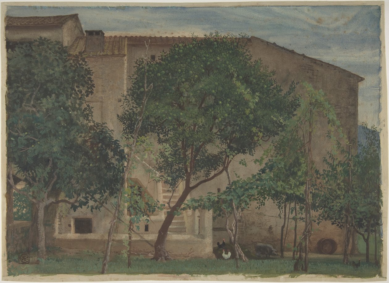 Italiaanse boerderij door Walter Crane