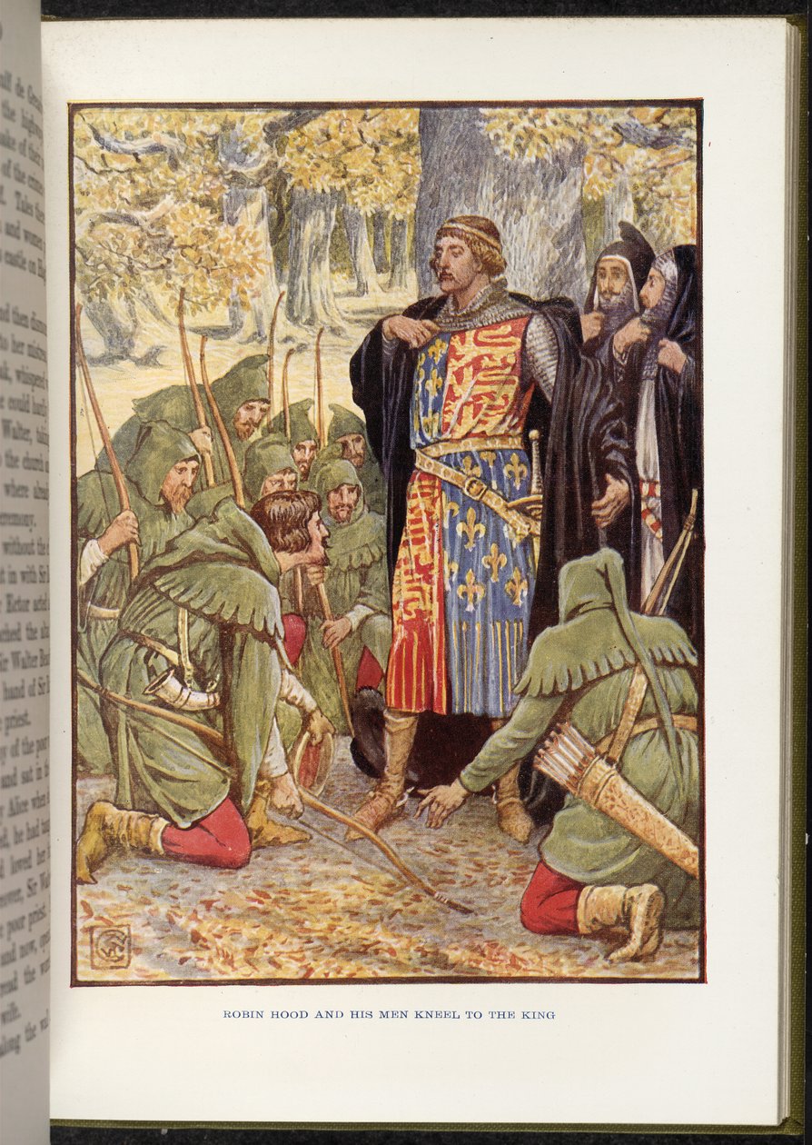 Robin Hood voor Richard I door Walter Crane