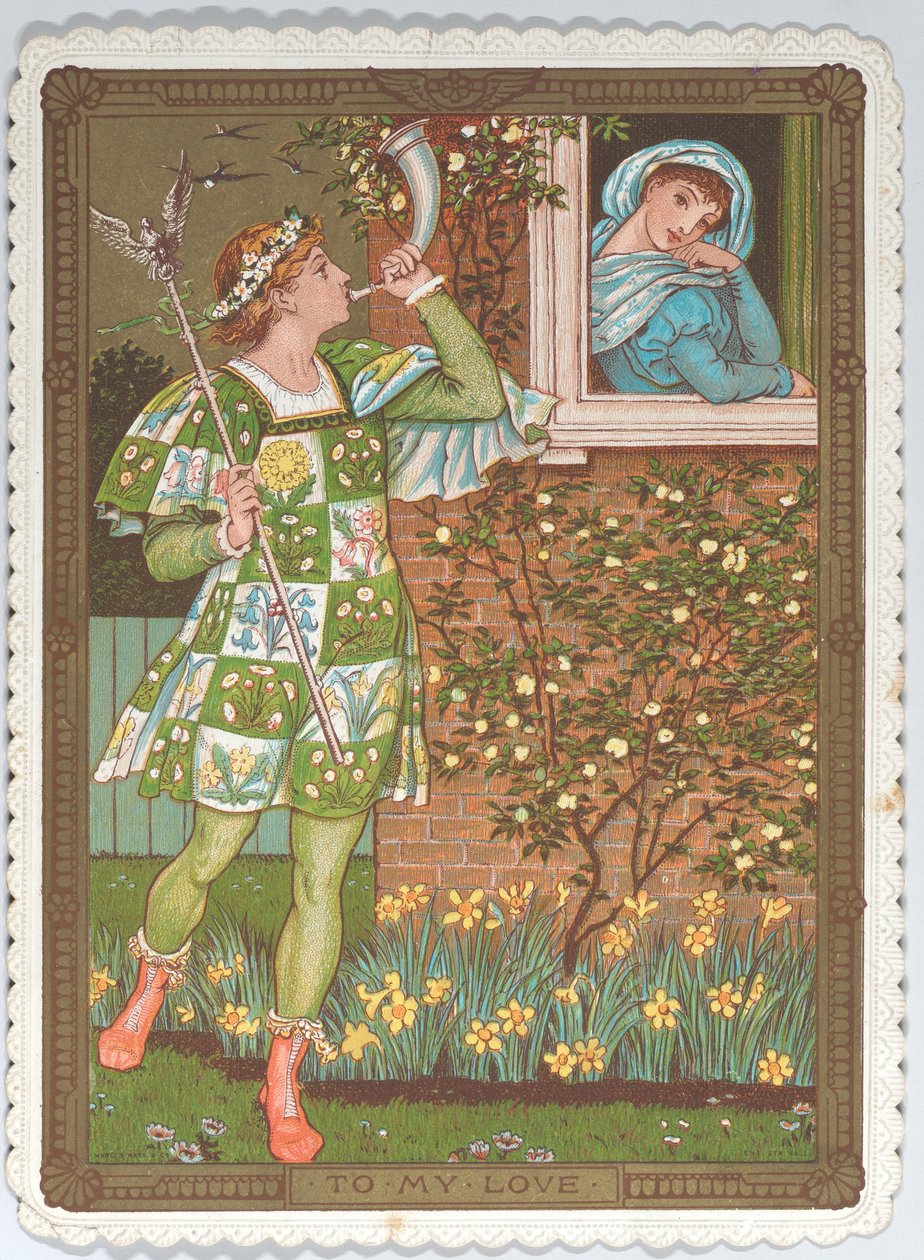 Valentijnskaart door Walter Crane