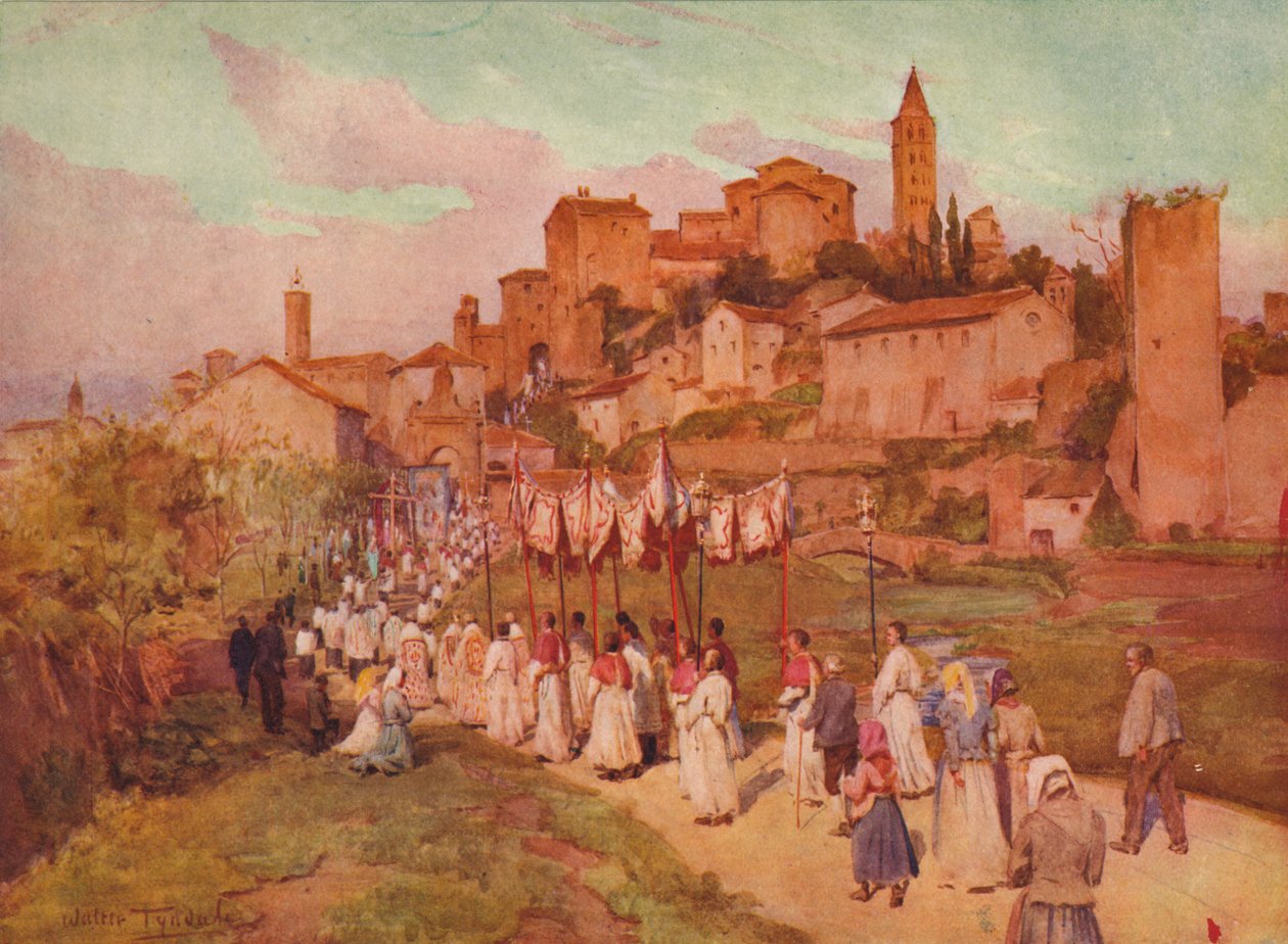 Corpus Domini in Viterbo, ca. 1900-1913 door Walter Frederick Roofe Tyndale