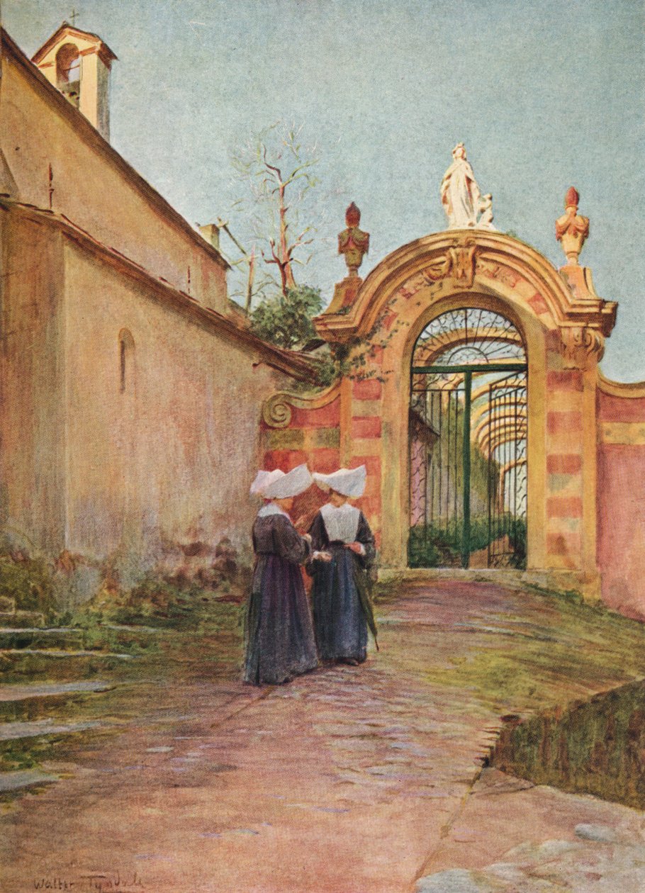 Ingang van de Villa Centurione, S. Margherita Ligure, c1910 door Walter Frederick Roofe Tyndale