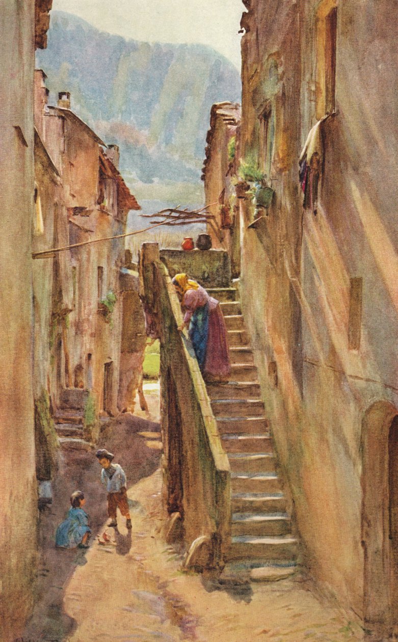Vicolo del Ponte, Villa Nuova di Albenga door Walter Frederick Roofe Tyndale