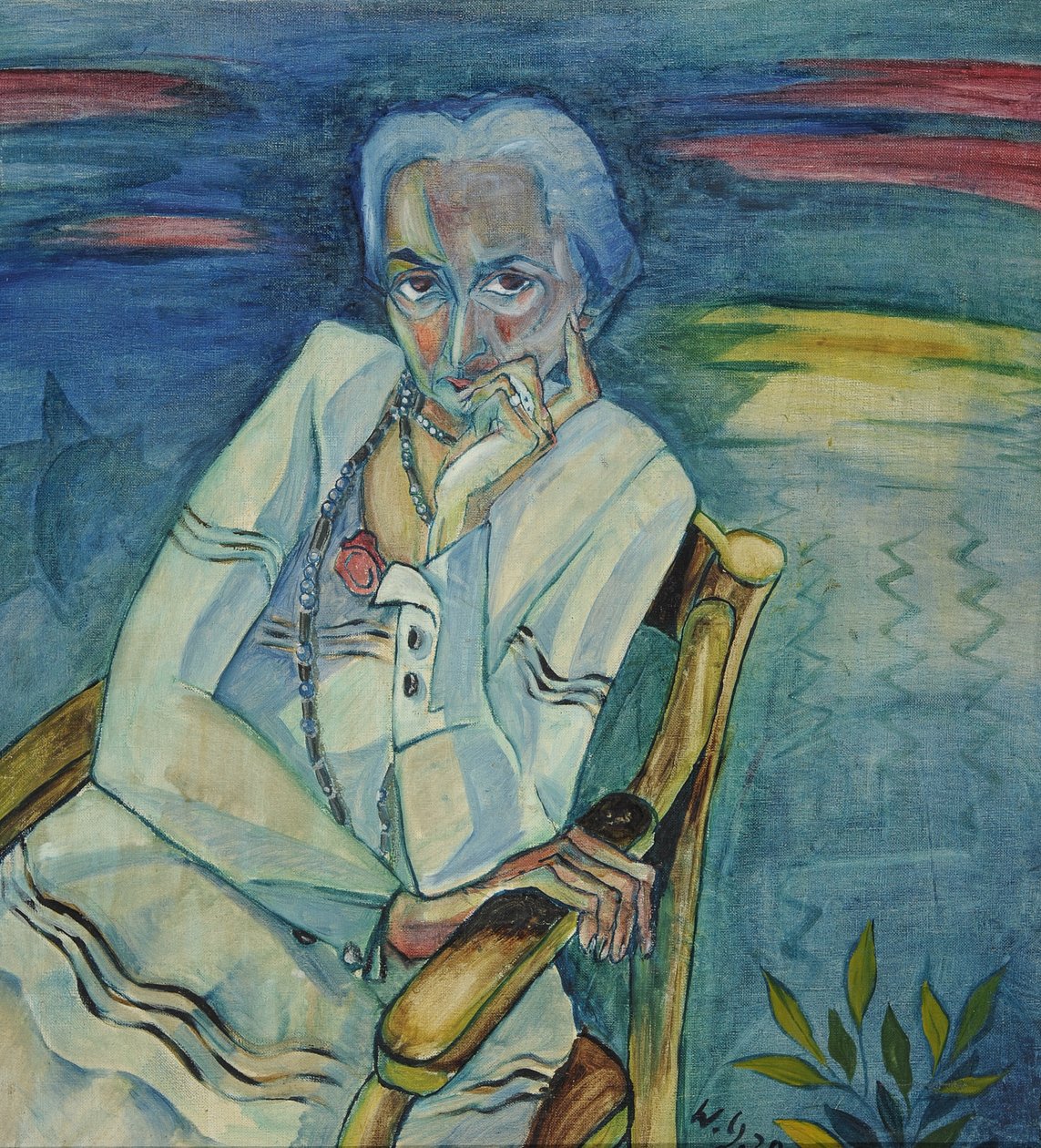Portret van Rosa Schapire door Walter Gramatte
