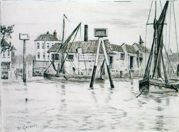 Chelsea Dock door Walter Greaves