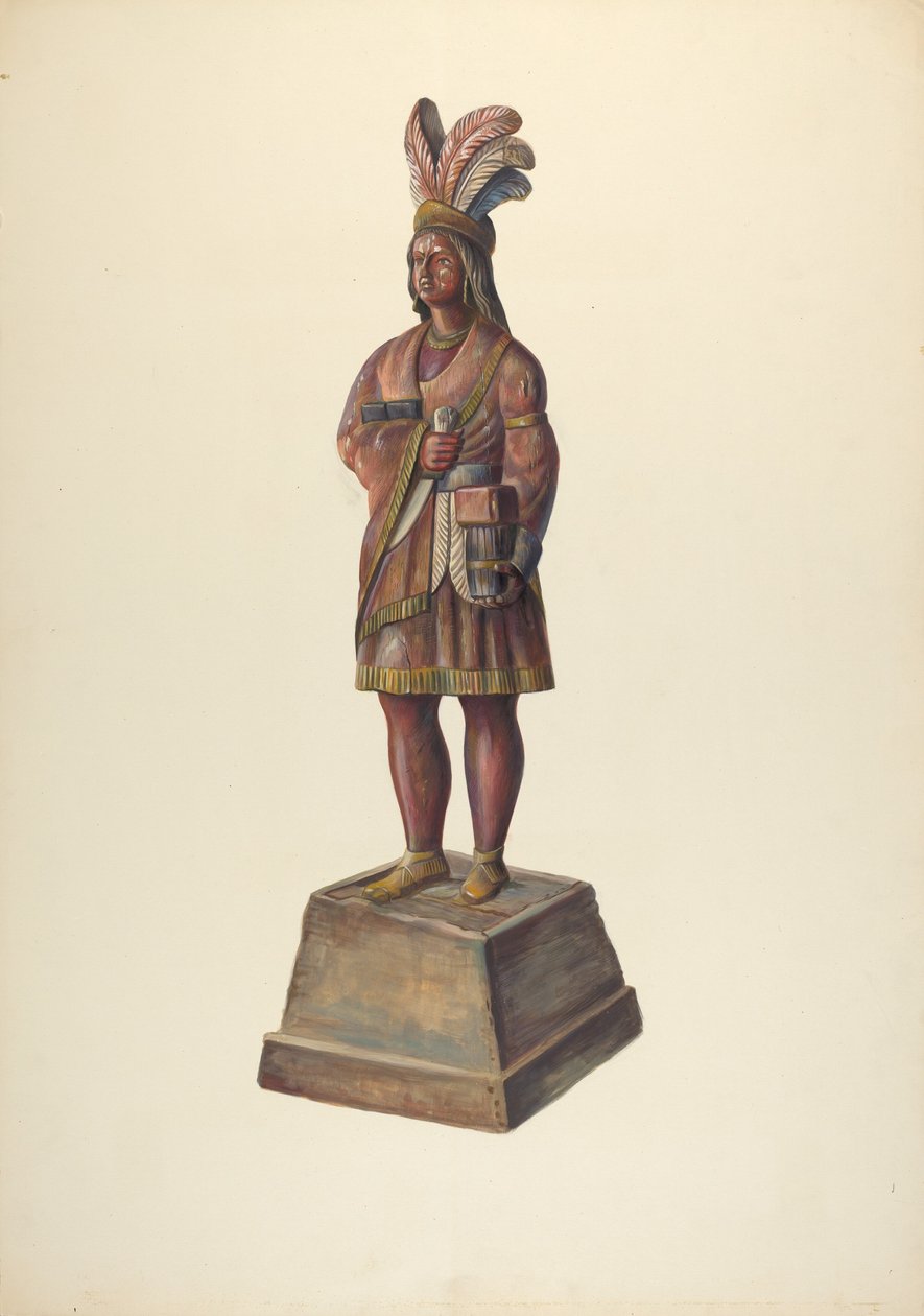 Sigarenwinkel Indiaan, ca. 1937 door Walter Hochstrasser
