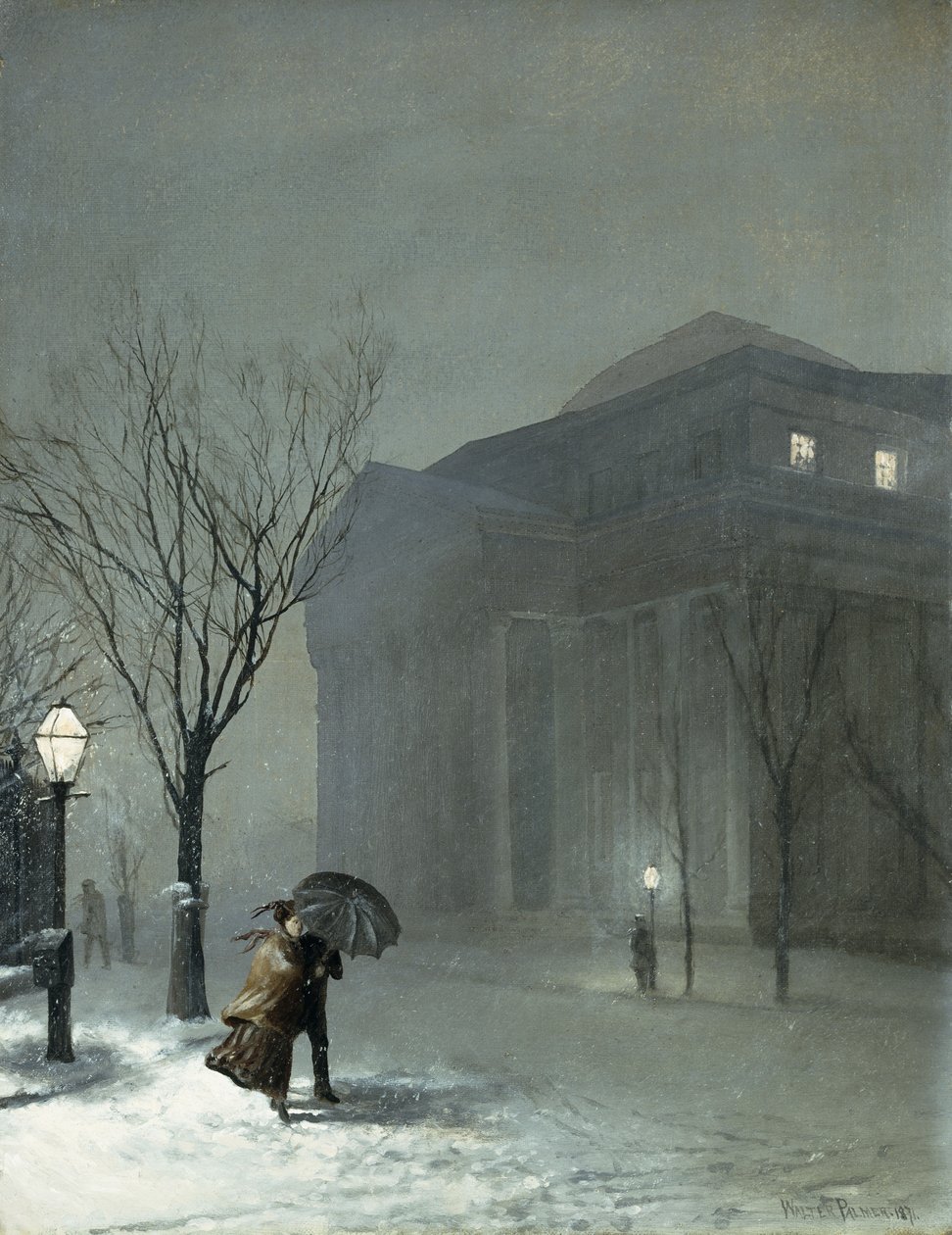 Albany in de Sneeuw door Walter Launt Palmer