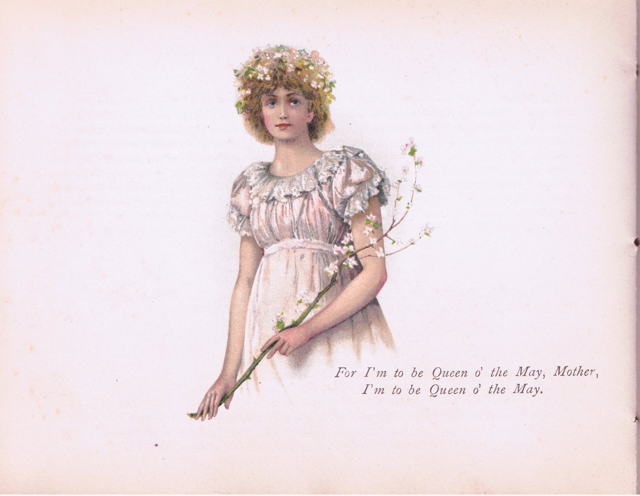 "Ik ben de Koningin van de Mei, Moeder", illustratie uit Tennyson Pictures gepubliceerd door E P Dutton & Co, ca. 1900 door Walter Paget