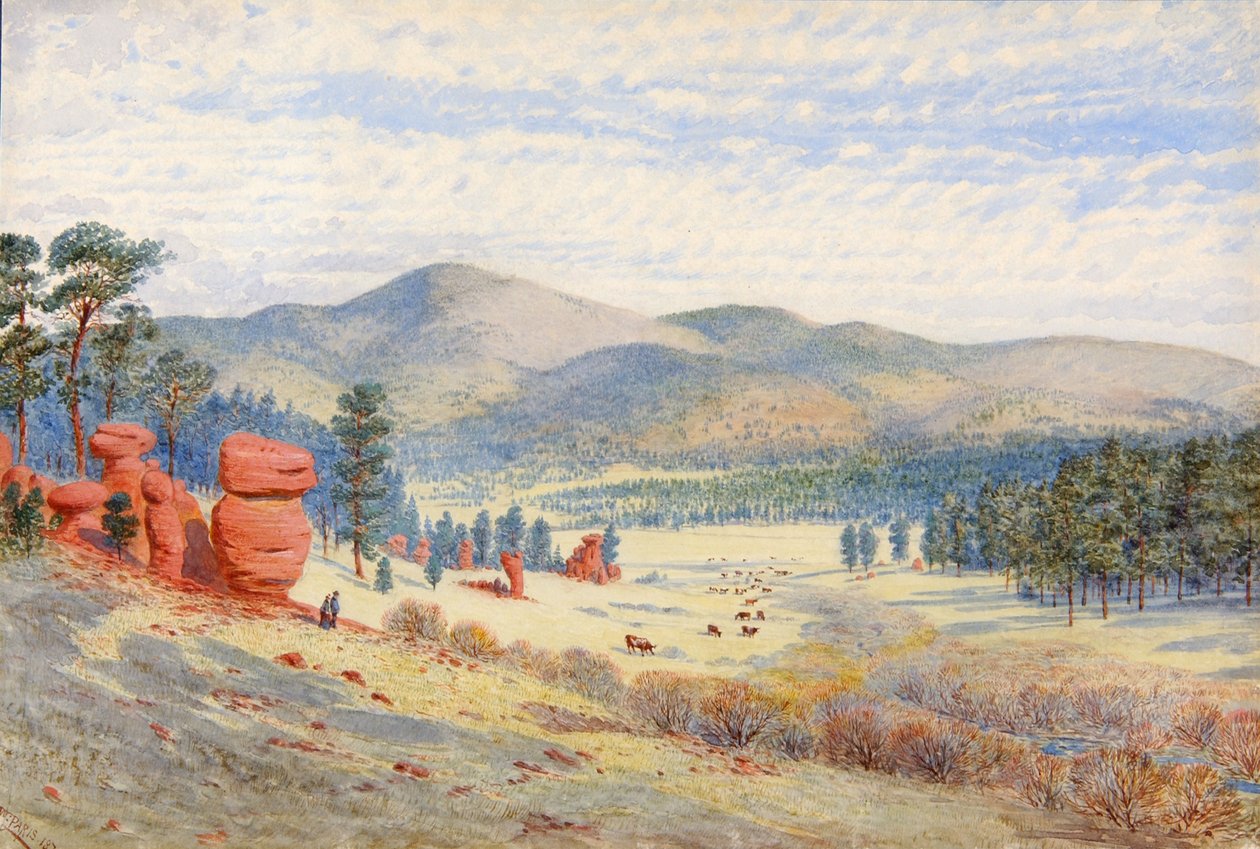 In Monument Park, Colorado, 1874 door Walter Paris