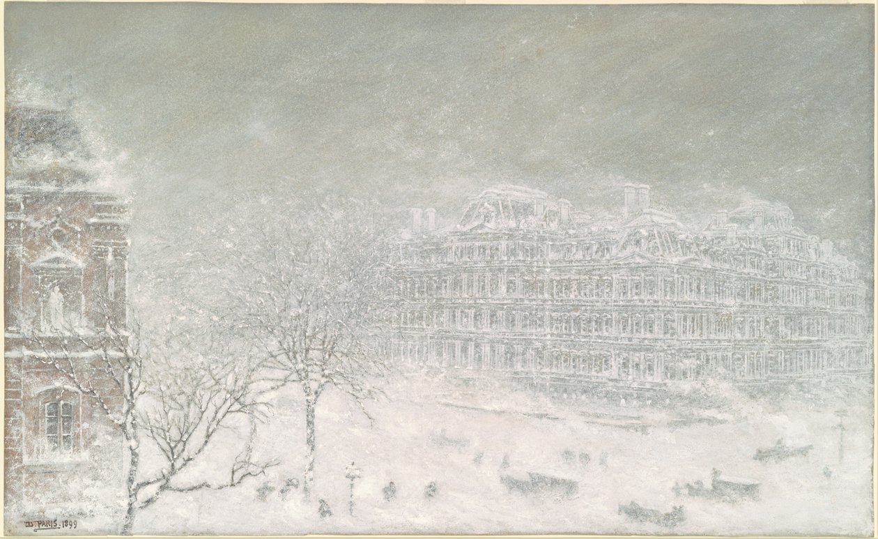 De grote sneeuwstorm van 1899 door Walter Paris