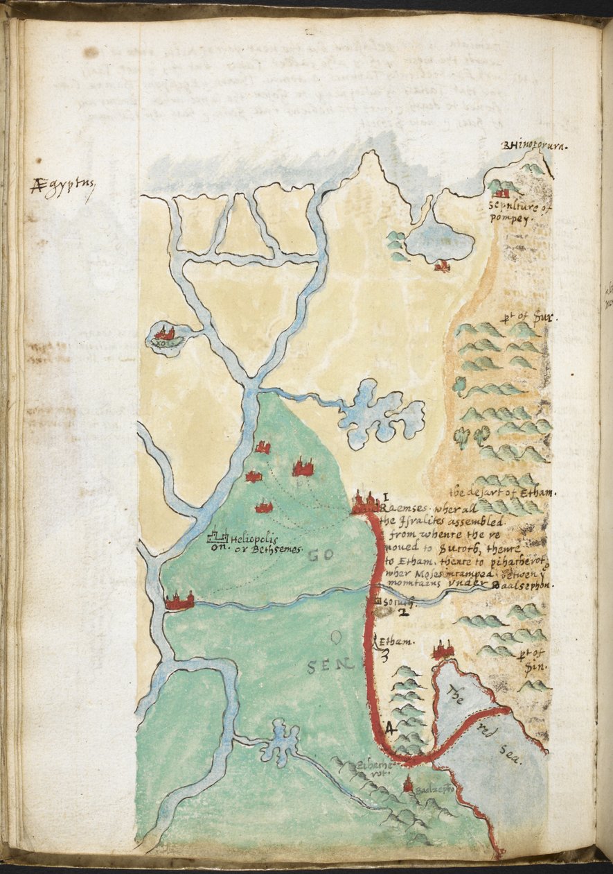 Kaart van Noord-Afrika, uit een notitieboek met een historische gazetteer, bibliotheeklijsten, enz.; c.1606-08 door Walter Raleigh
