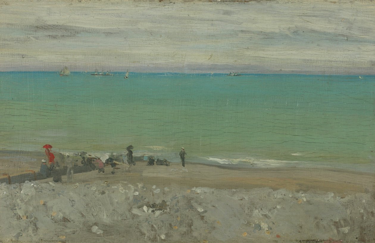 La Plage, Dieppe, c.1885 door Walter Richard Sickert
