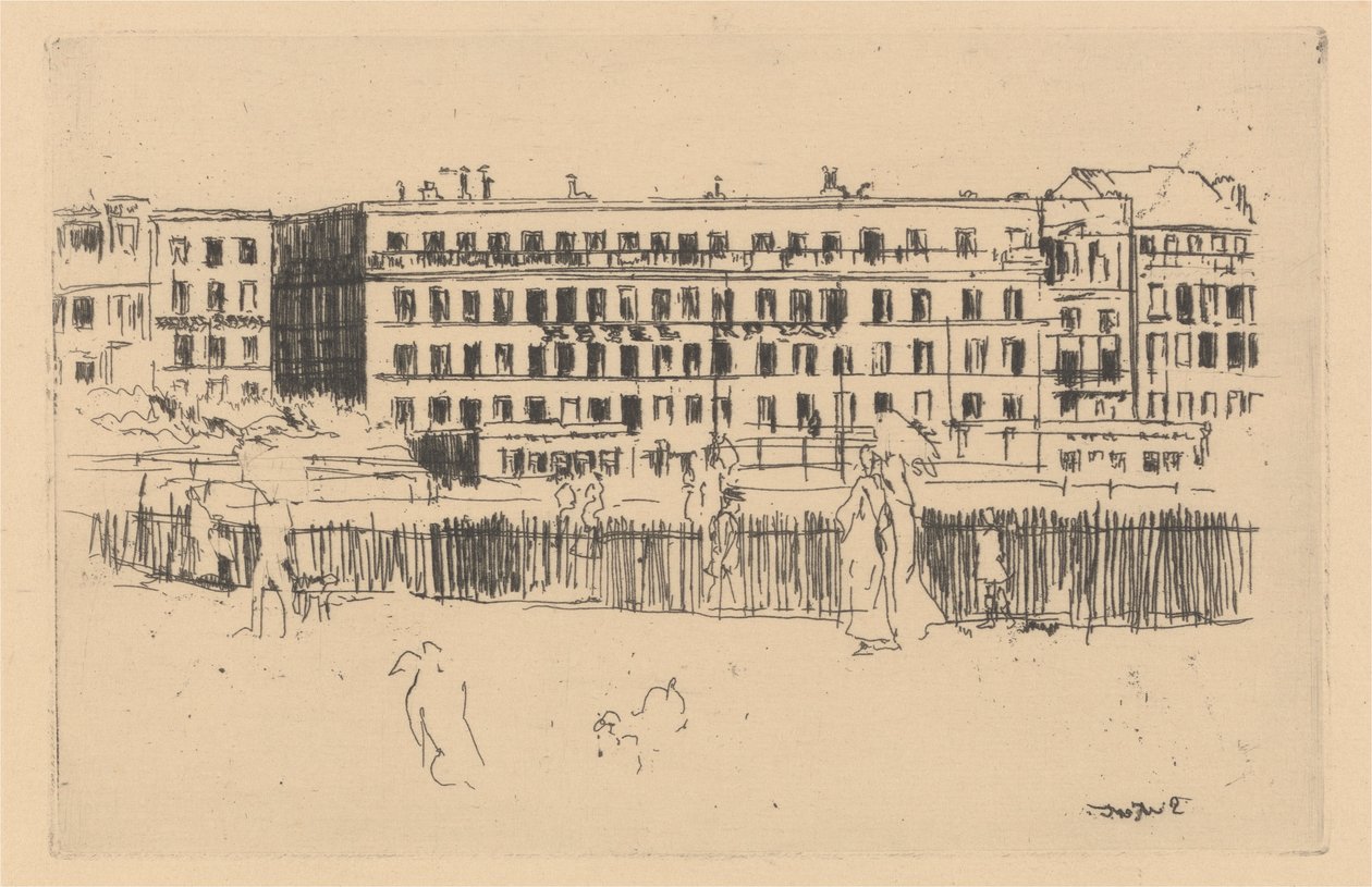 Oude Hotel Royal Dieppe door Walter Richard Sickert