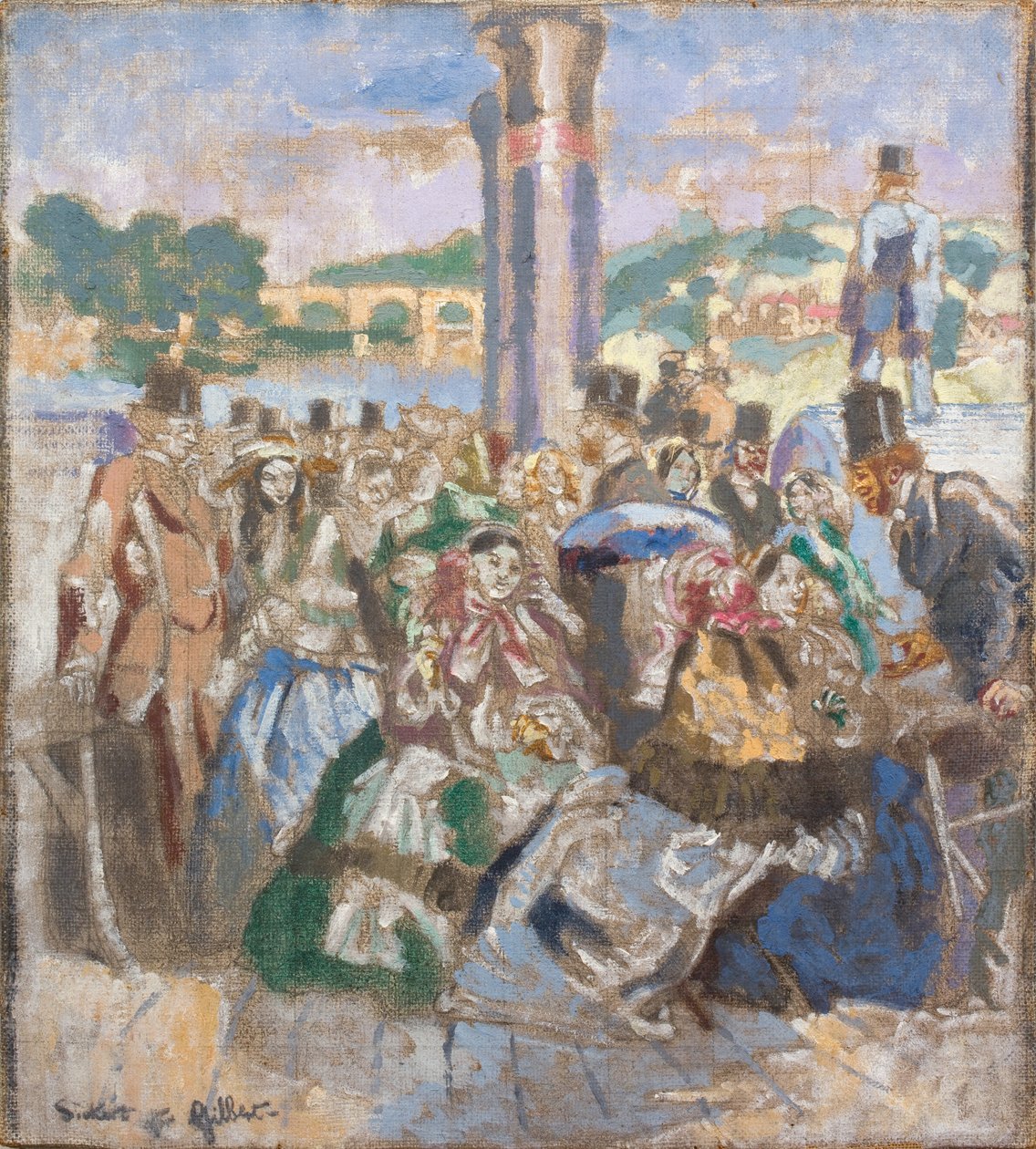 De rivier [naar John Gilbert], ca. 1930-31 (Olieverf op doek) door Walter Richard Sickert