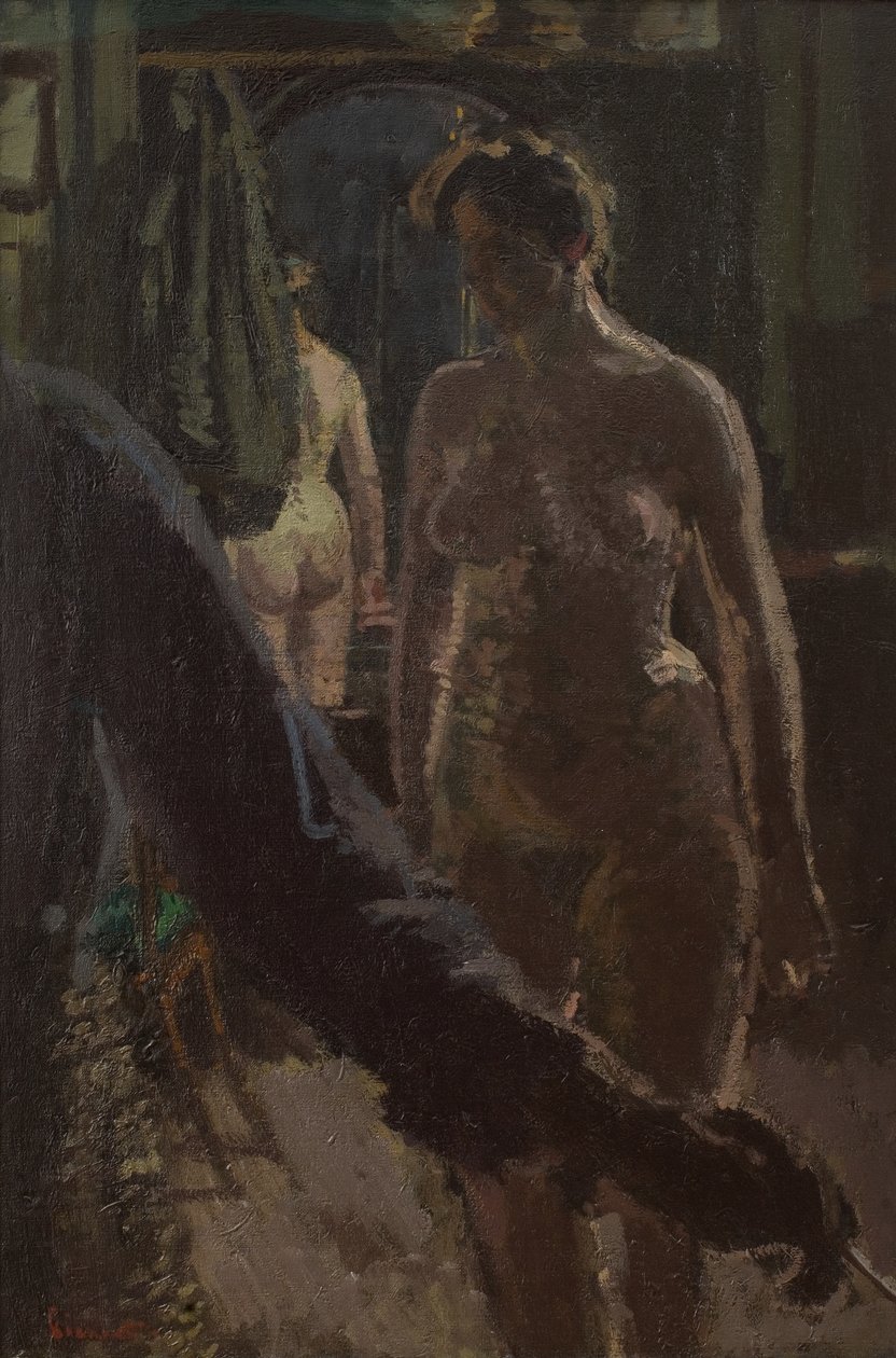 De studio: Het schilderen van een naakt door Walter Richard Sickert