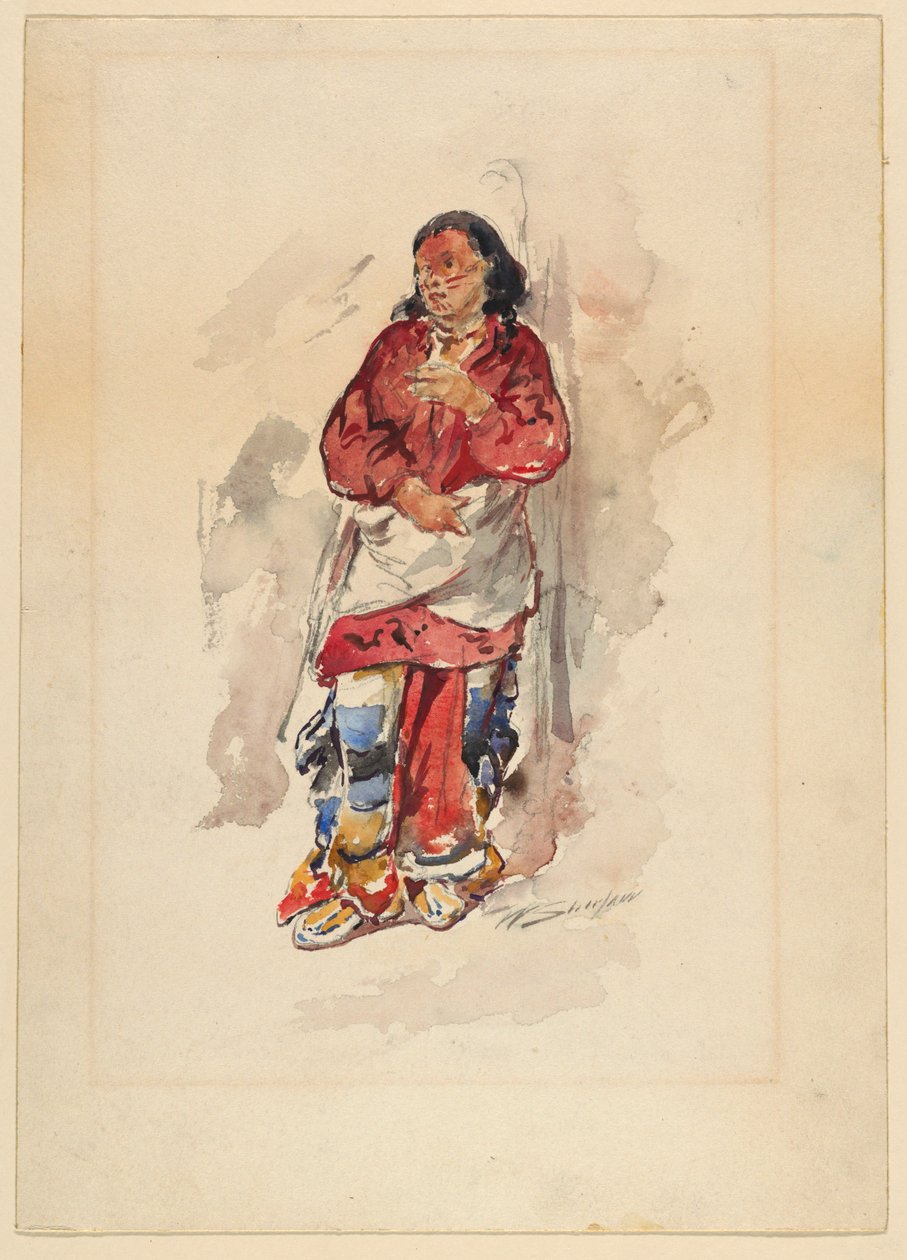 Cheyenne jeugd door Walter Shirlaw