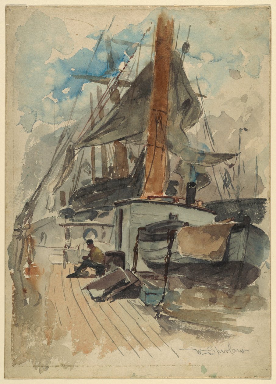 Aan Boord van het Schip door Walter Shirlaw