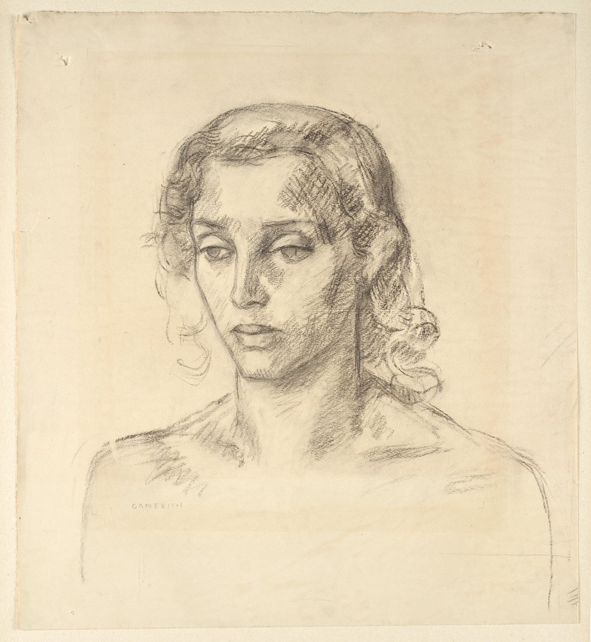 Portret van een dame door Walther Gamerith