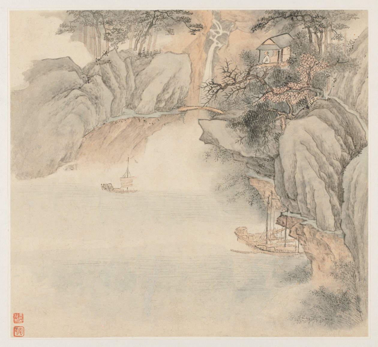 Album van Landschappen: Blad 4 door Wang Gai