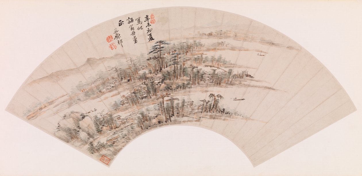 Waaier - Beboste Eilanden door Wang Yuanqi