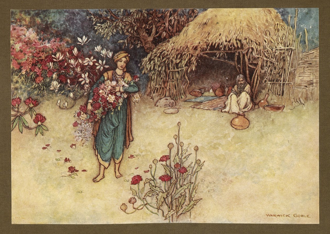Bij dageraad plukte hij bloemen in de eerste, uit 
