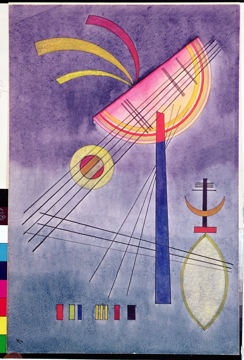 Leunende halve cirkel, 1928 door Wassily Kandinsky