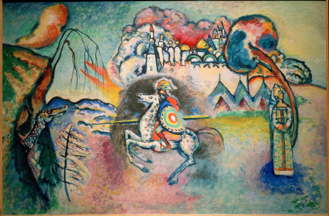 Ruiter, St. Joris door Wassily Kandinsky