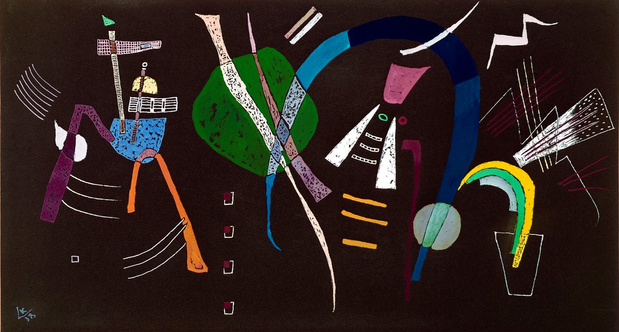 De blauwe strik, 1938 door Wassily Kandinsky