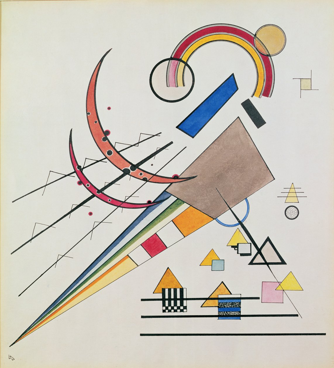 Met de driehoek door Wassily Kandinsky