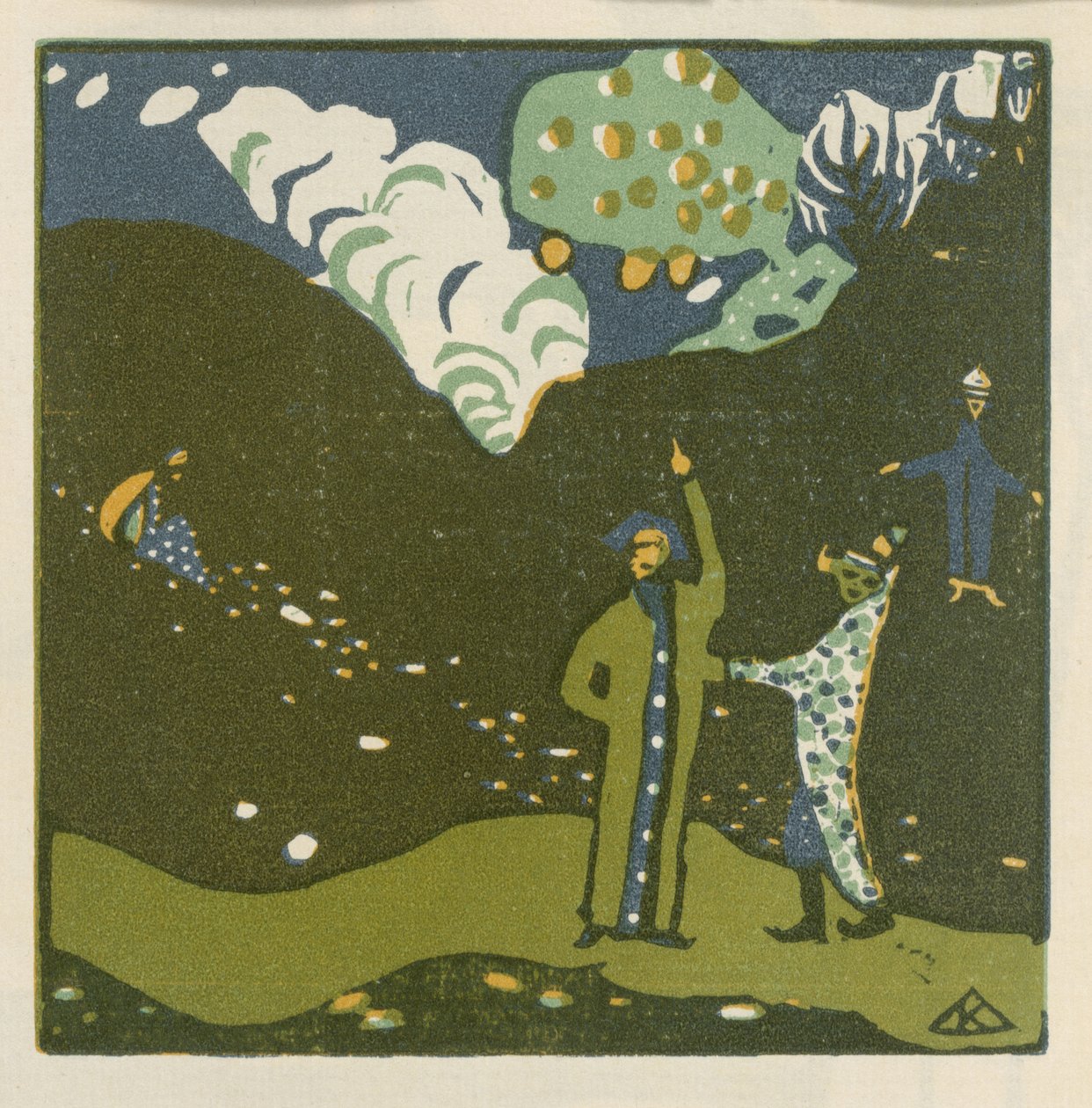 Appelboom (blad 39 uit: "Klanken") door Wassily Kandinsky
