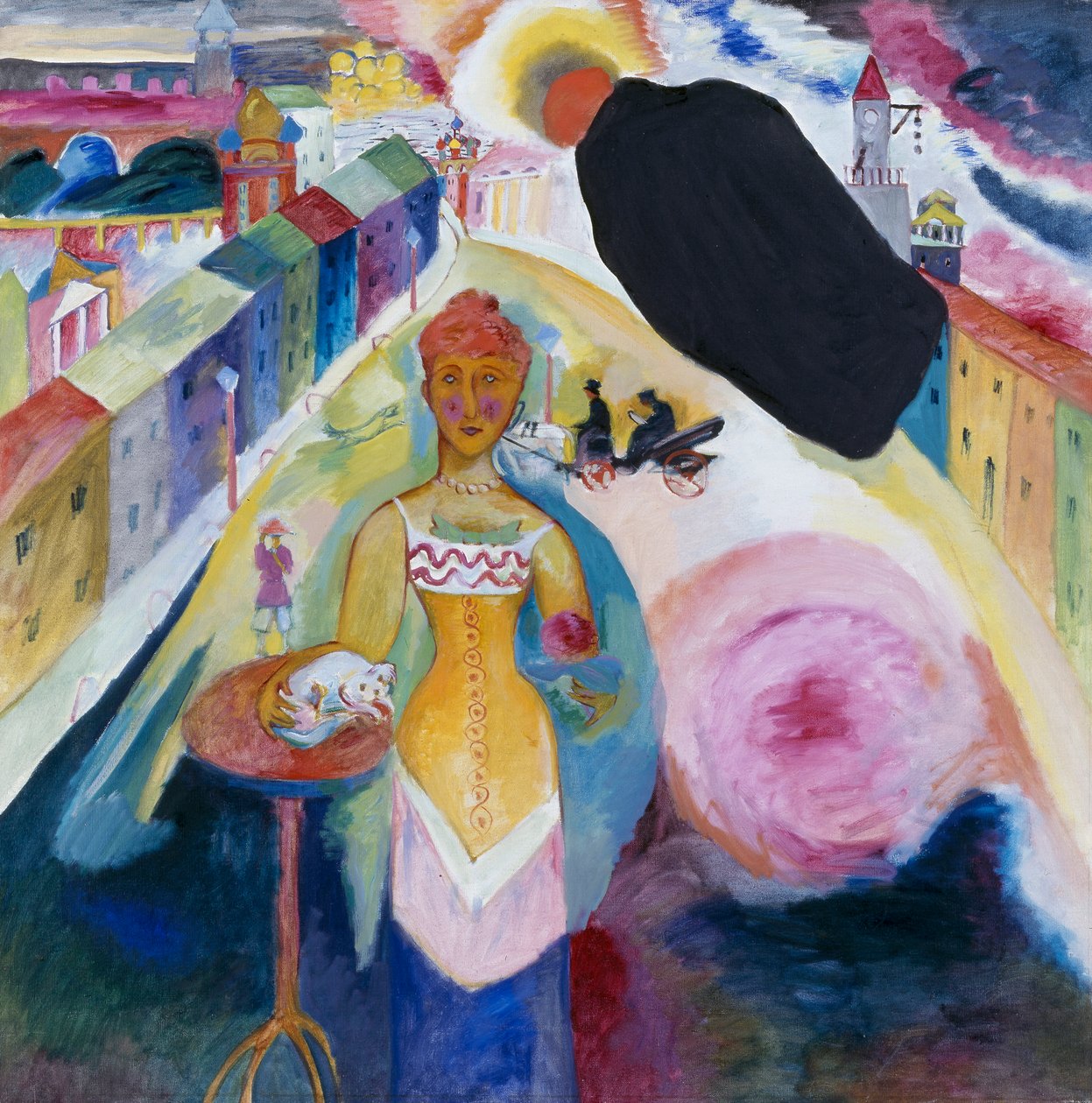 Dame in Moskou door Wassily Kandinsky