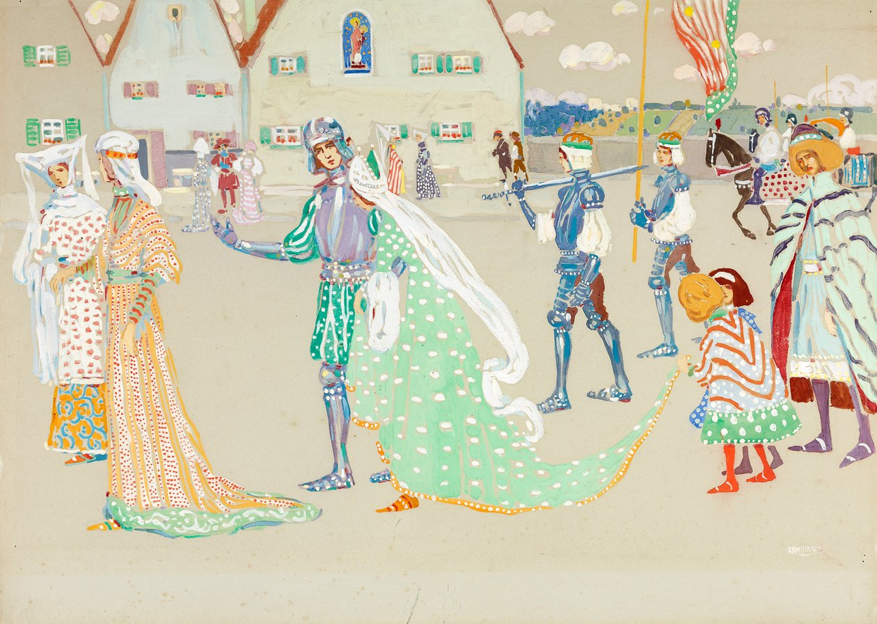 Het jonge stel door Wassily Kandinsky