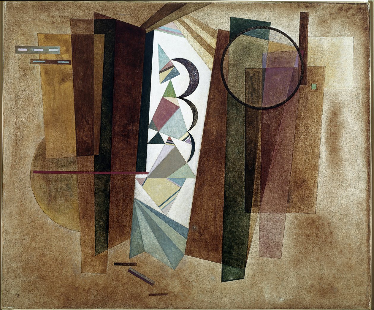 Ontwikkeling in bruin door Wassily Kandinsky