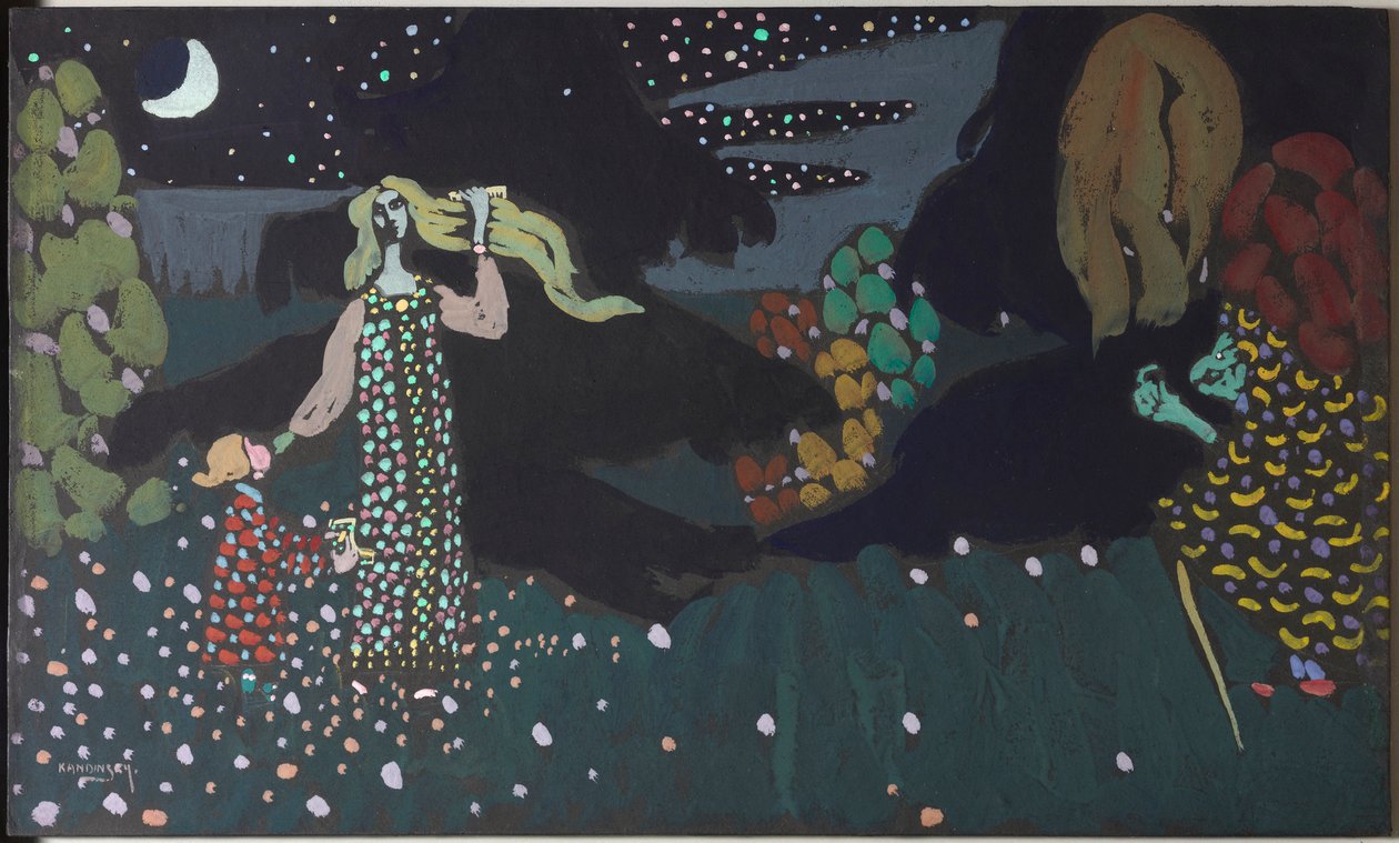 De nacht door Wassily Kandinsky