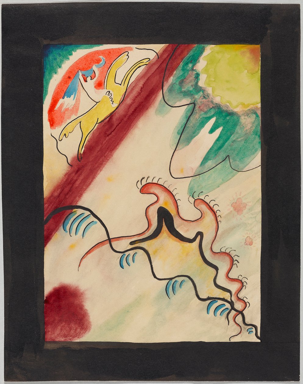Ontwerp voor de omslag van de almanak „Der Blaue Reiter“ door Wassily Kandinsky