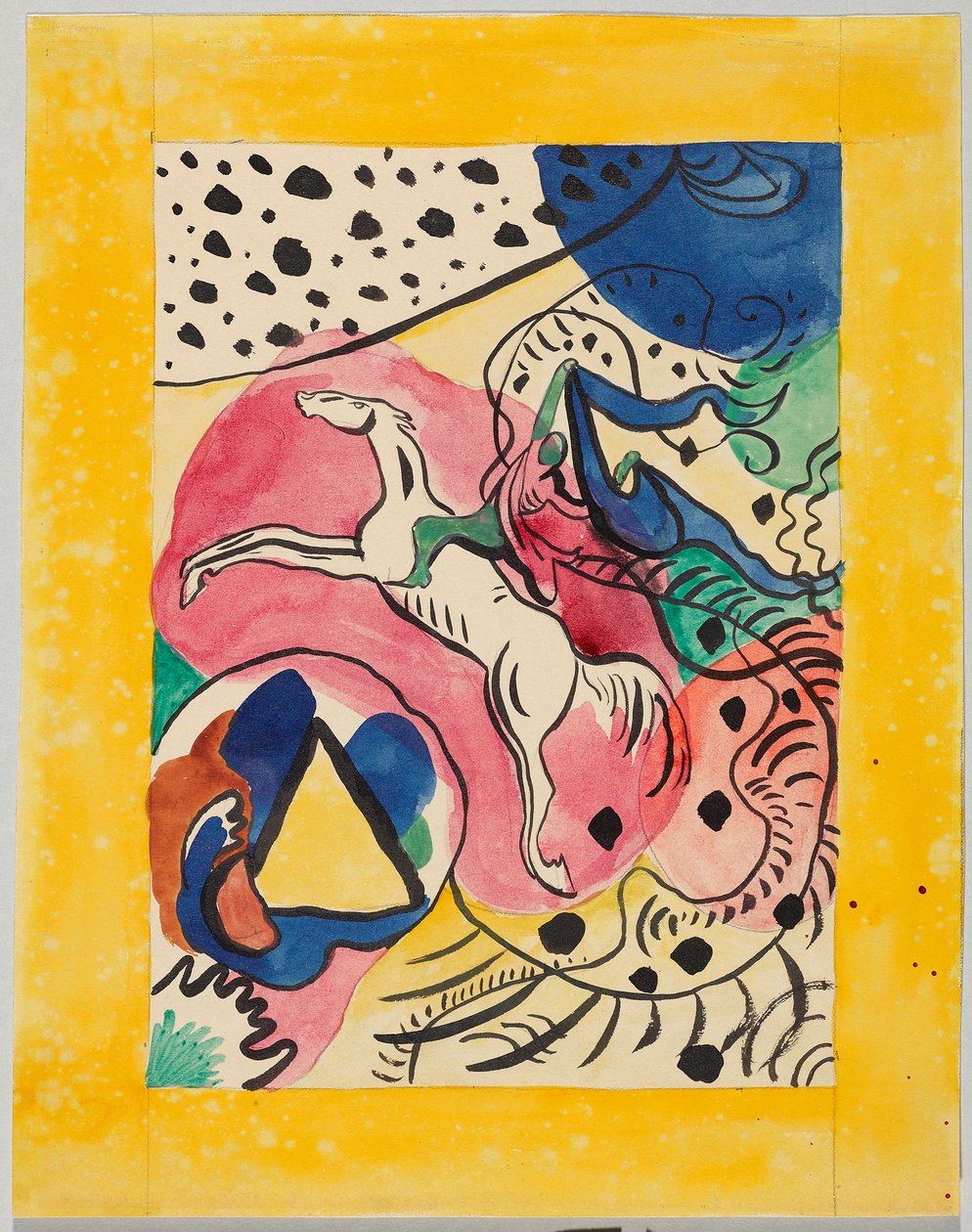 Ontwerp voor de omslag van de almanak „Der Blaue Reiter“ door Wassily Kandinsky