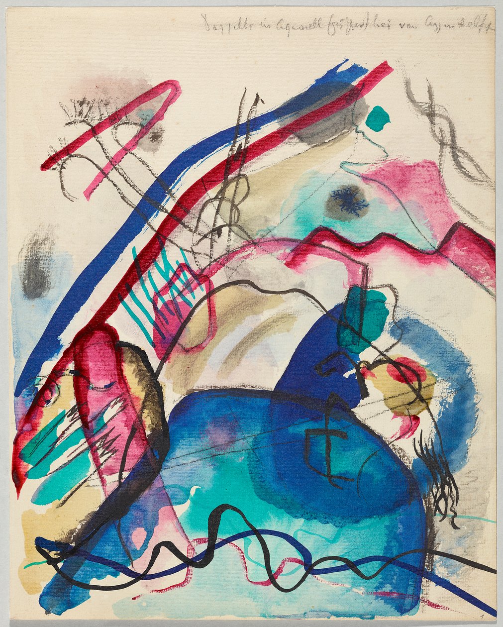 Ontwerp voor „Schilderij met witte rand” door Wassily Kandinsky