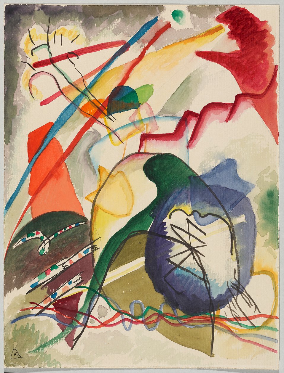 Ontwerp voor “Afbeelding met witte rand” door Wassily Kandinsky
