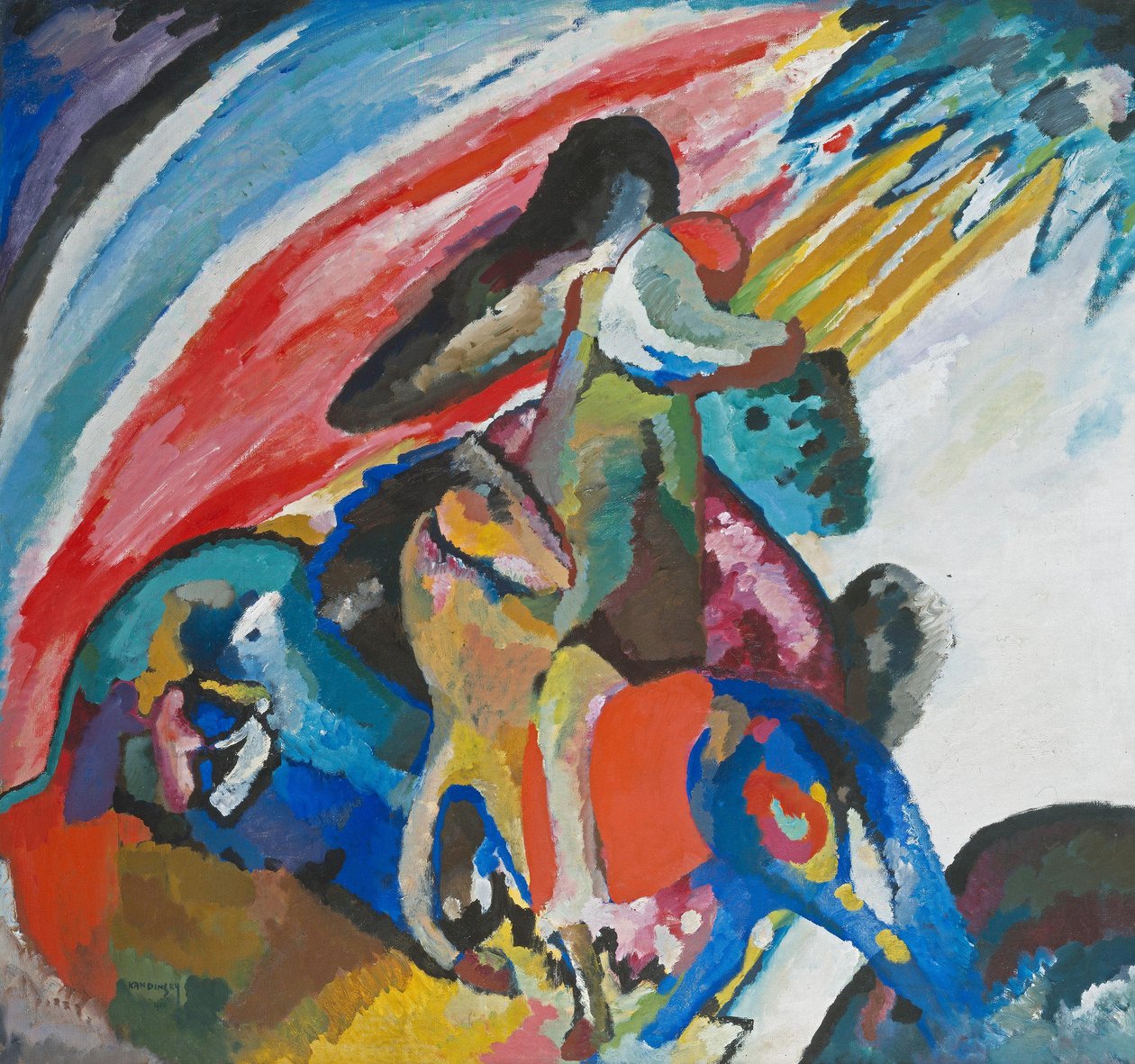 Improvisatie 12 (De ruiter) door Wassily Kandinsky