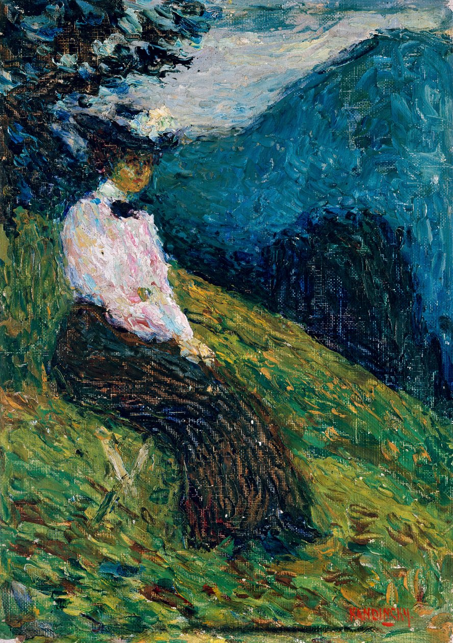 Kochel – Gabriele Münter door Wassily Kandinsky