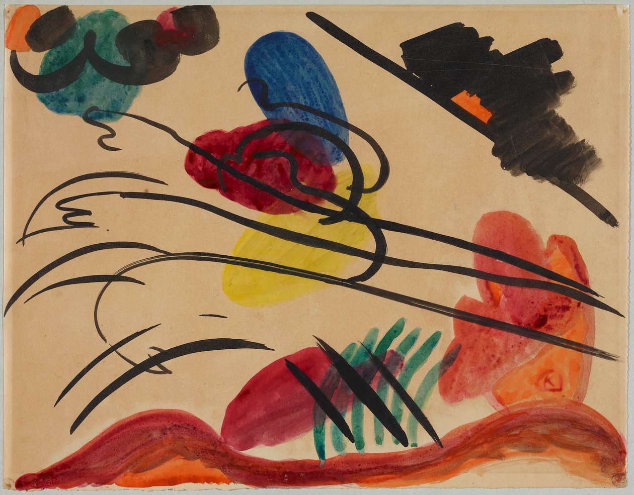 Met drie ruiters door Wassily Kandinsky