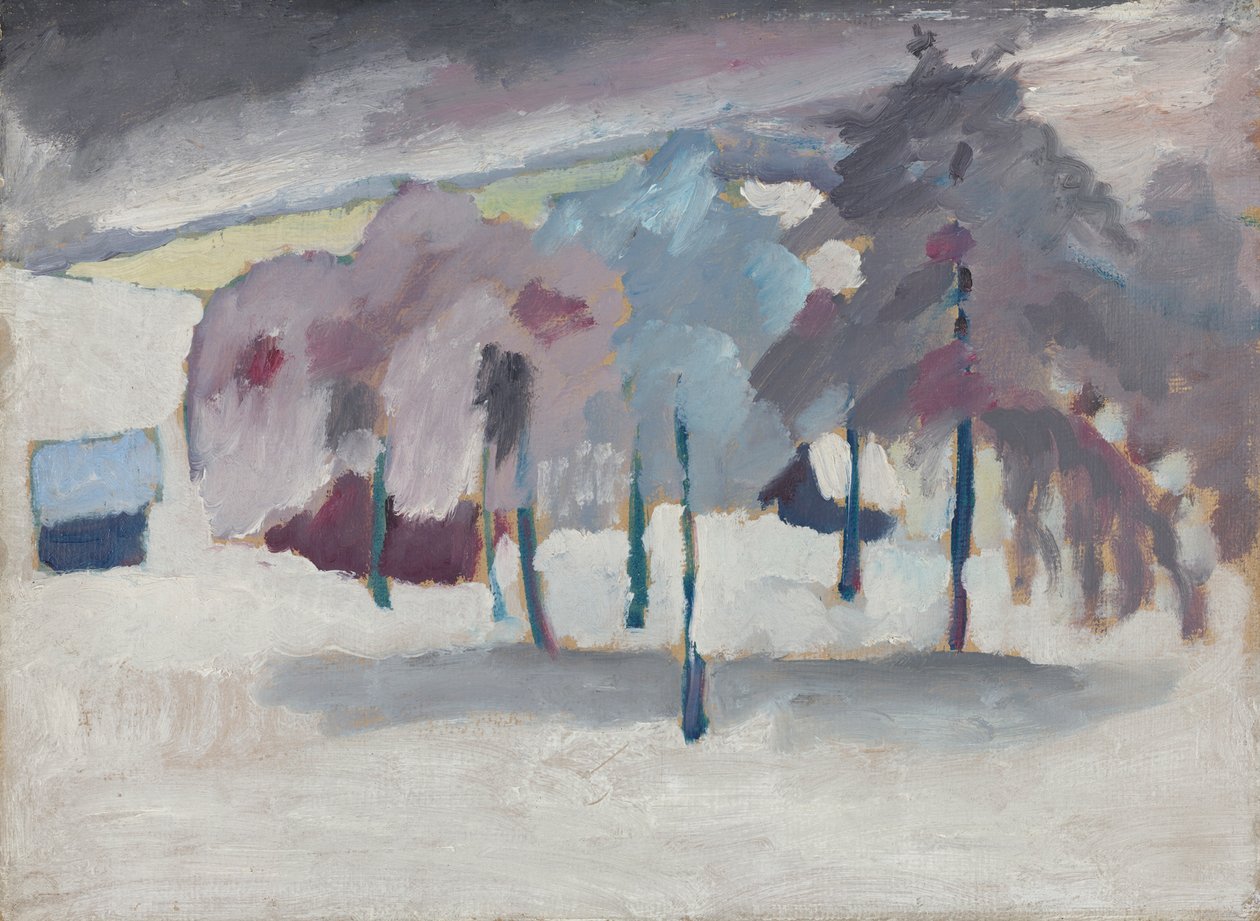 Murnau - Bomen in de sneeuw door Wassily Kandinsky