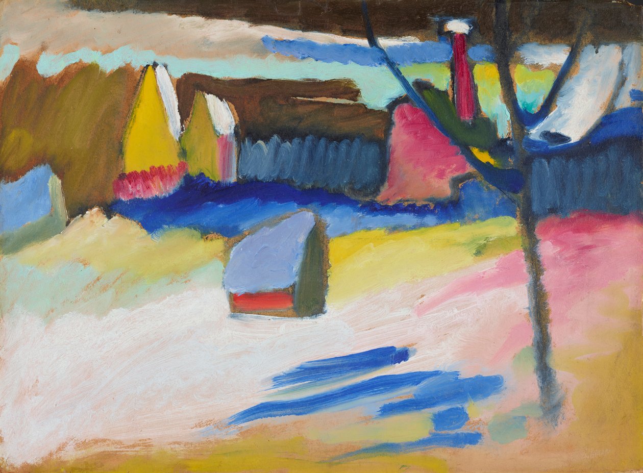 Murnau - Landschap met kale boom door Wassily Kandinsky