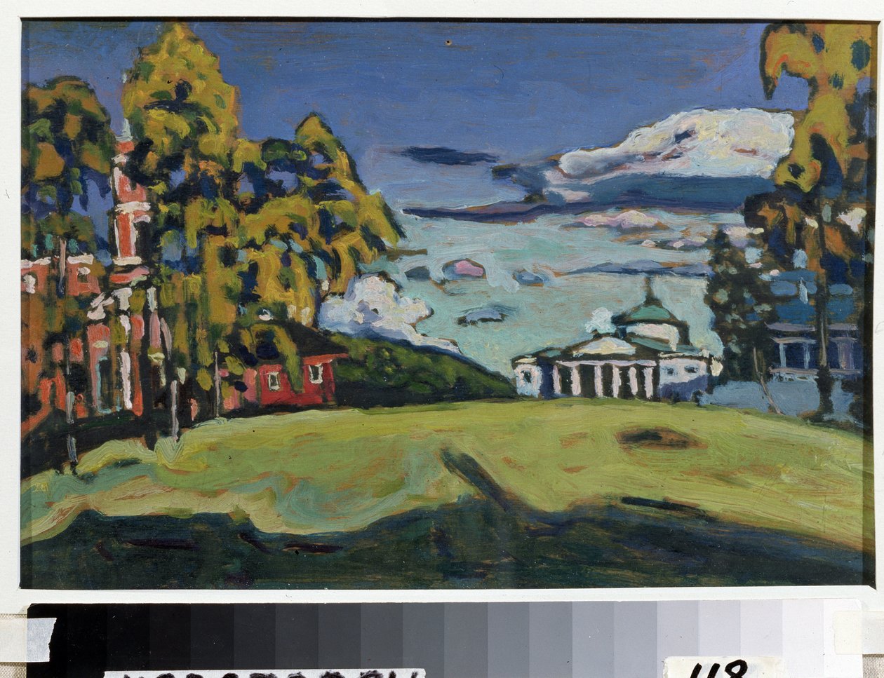 Landgoed op het Platteland in Akhtyrka door Wassily Kandinsky