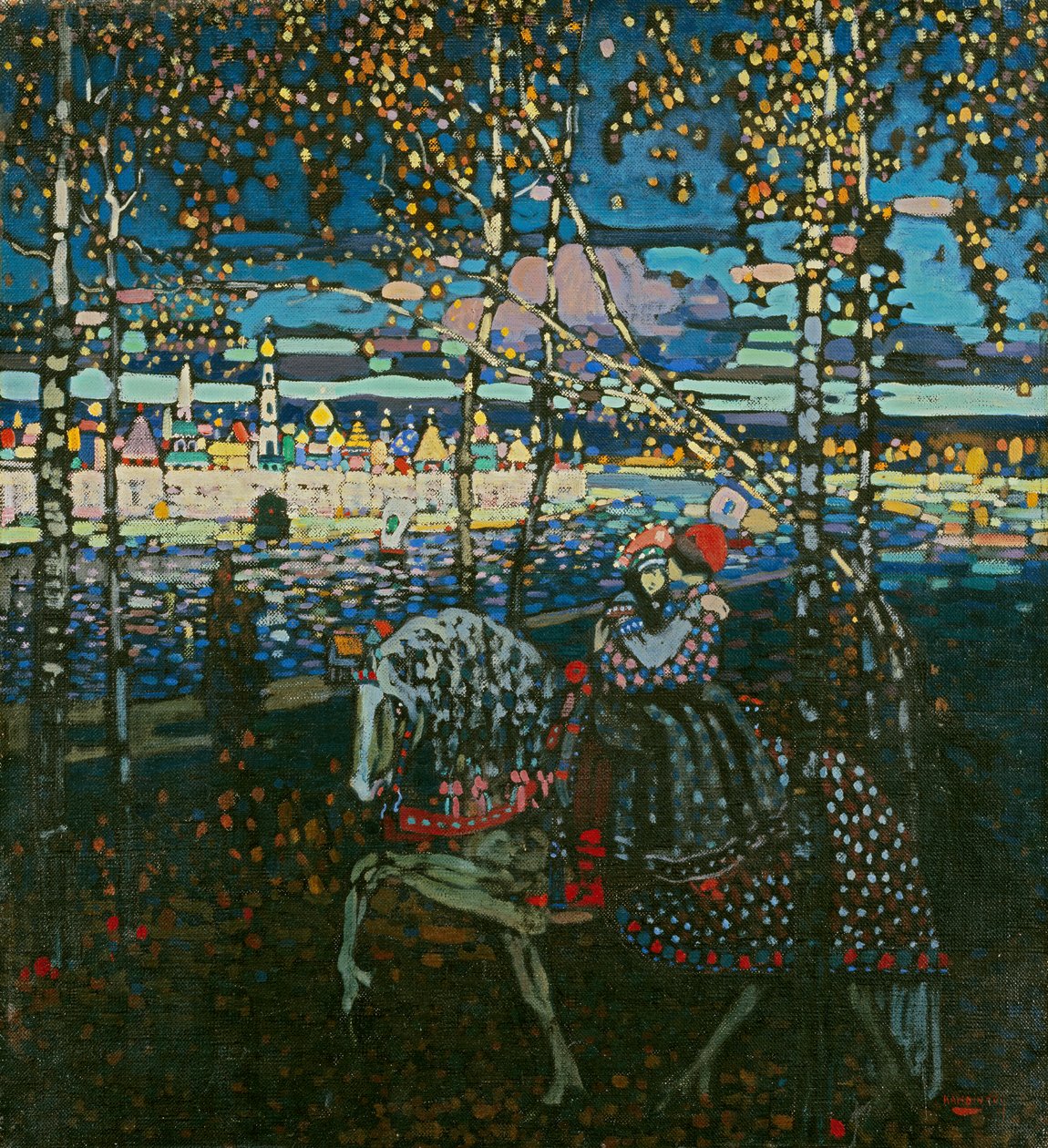 Paar te paard door Wassily Kandinsky