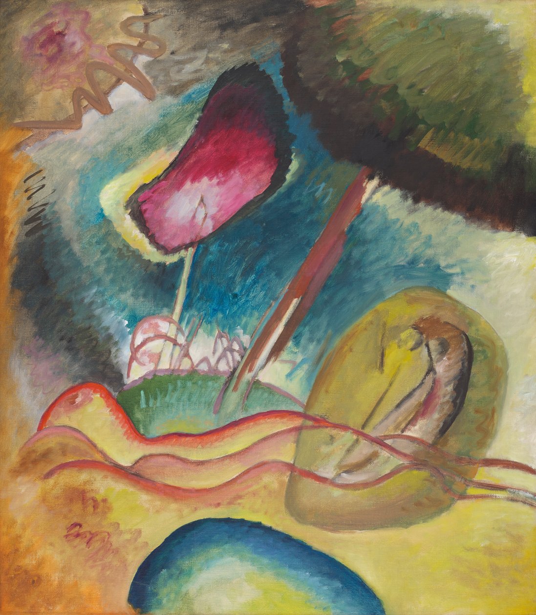 Rode vlek (’s nachts) door Wassily Kandinsky