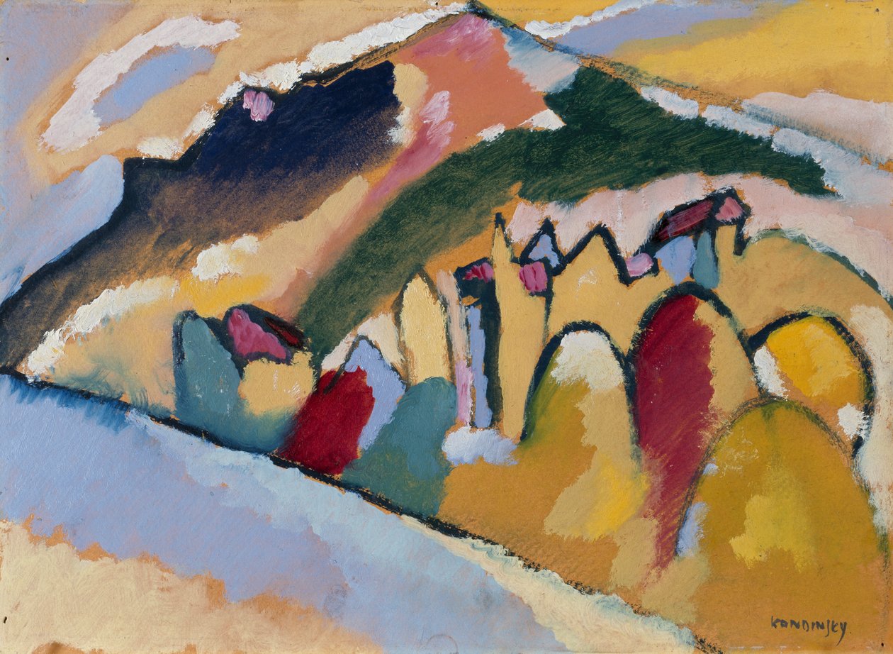 Studie naar "Herfst I" door Wassily Kandinsky