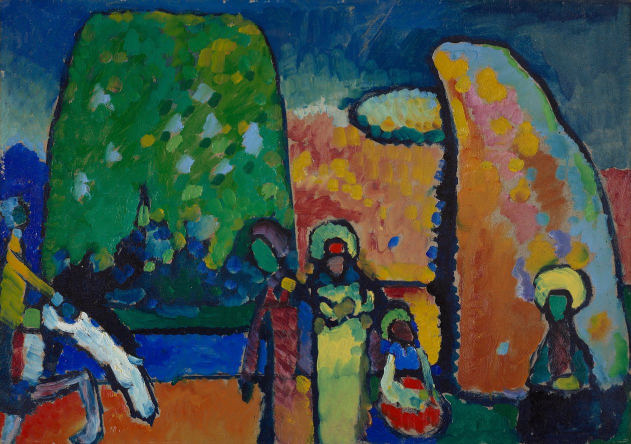 Studie bij "Improvisatie nr. 2 (Rouwmars)" door Wassily Kandinsky